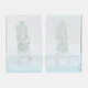 17360#Crystal, S/2 5"h Horse Bookends