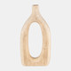17376-01#Wood, 14"h Cut-out Vase, Natural