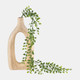 17376-01#Wood, 14"h Cut-out Vase, Natural