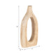 17376-01#Wood, 14"h Cut-out Vase, Natural