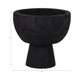 17377-02#Wood, 8" Bowl W/ Stand, Black