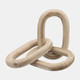 17383-01#28" 3 Wooden Links, Natural