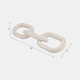 17383-03#28" 3 Wooden Links, White
