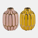 12540-11#Ceramic Vase, 5"h, S/2, Blush/yellow