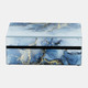 16789-05#Wood, 8x5 Abstract Box, Blue/gold