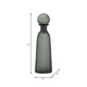 17391-03#Glass, 17"h Vase W/ Lid, Green/smoke