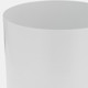 17429-03#Ec Metal,6",flat Round Base Planter,white 
