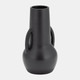 17414-02#Cer,8",vase W/handles,black