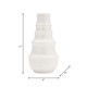 17420-01#Cer,11",ring Pattern Vase,white