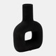 17444-02#Dol, 8" Open Cut Vase, Black