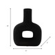 17444-02#Dol, 8" Open Cut Vase, Black