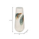 17459-02#Iron,17"h,colored Stained Vase,white