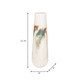 17459-03#Iron,23"h,colored Stained Vase,white