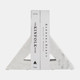 17472#Marble, S/2 6"h Right Triangle Bookends, White