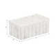 17475#7x4" Marble Ridged Box, White