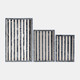 17471-04#Resin, S/3 13/18/24" Stripe Lines Trays, Bl