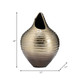 17496-02#Metal,16",shell Like Vase,gold