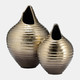17496-02#Metal,16",shell Like Vase,gold