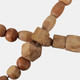 17511-01#Wood, 32x.75 Bead Garland, Natural