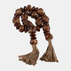 17511-03#Wood, 32x1.25 Flat Beads Garland, Natural