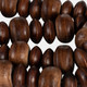 17511-03#Wood, 32x1.25 Flat Beads Garland, Natural