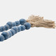 17511-04#Wood, 33"l, 1"bead Garland, Blue
