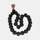 17512-01#Wood, 32x2 Double Beaded Garland W/tassel,blk