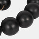 17512-01#Wood, 32x2 Double Beaded Garland W/tassel,blk