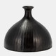 17519-01#Metal, 9" Bulbous Vase, Bronze