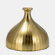 17519-02#Metal, 7" Bulbous Vase,gold