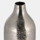 17522-01#Metal, 19"h Cylinder Vase, Silver