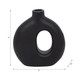 17558-01#Wood, 7"h Cut-out Vase, Black