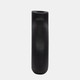 17558-02#Wood, 10x7"h Cut-out Vase, Black