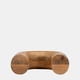 17559-01#Wood, 6"h Horseshoe Vase, Brown