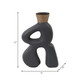 17541-01#Ecomix, 13"h Abstract Vase, Gray