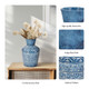 17543-02#Terracotta, 12"h Vase, Blue