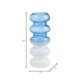 17568-02#Glass, 17"h Accordion Vase, Blue