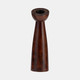 17579-02#Wood, 11"h Slanted Candle Holder, Brown