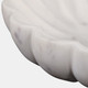 17599#Marble, 12"d Shell Shaped Bowl, White