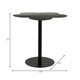 17619#Metal, 22"dx21"h Clover Shaped Side Table,black Kd