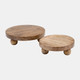 17635-02#Wood, S/2 8/10"d  Round Risers, Natural