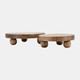 17635-02#Wood, S/2 8/10"d  Round Risers, Natural