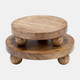 17635-02#Wood, S/2 8/10"d  Round Risers, Natural