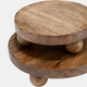 17635-02#Wood, S/2 8/10"d  Round Risers, Natural