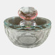 17636-01#Glass, 4"d Trinket Box W/ Heart, Blush