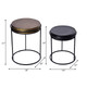 17658-01#Metal, S/2 16x18"/19x23" Nested Round Side Tables,