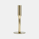 17659-01#Metal, 8"h Taper Candle Holder, Gold