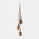 17700#Metal/cer, 28" Bell Clusters, Gold/white