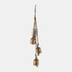 17700#Metal/cer, 28" Bell Clusters, Gold/white