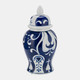 VC10467-09#Ec Cer,14" White/blue Temple Jar